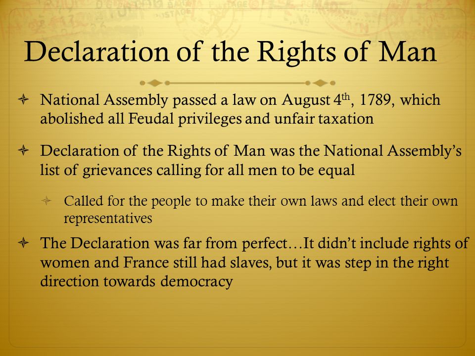 Declaration of the rights of man